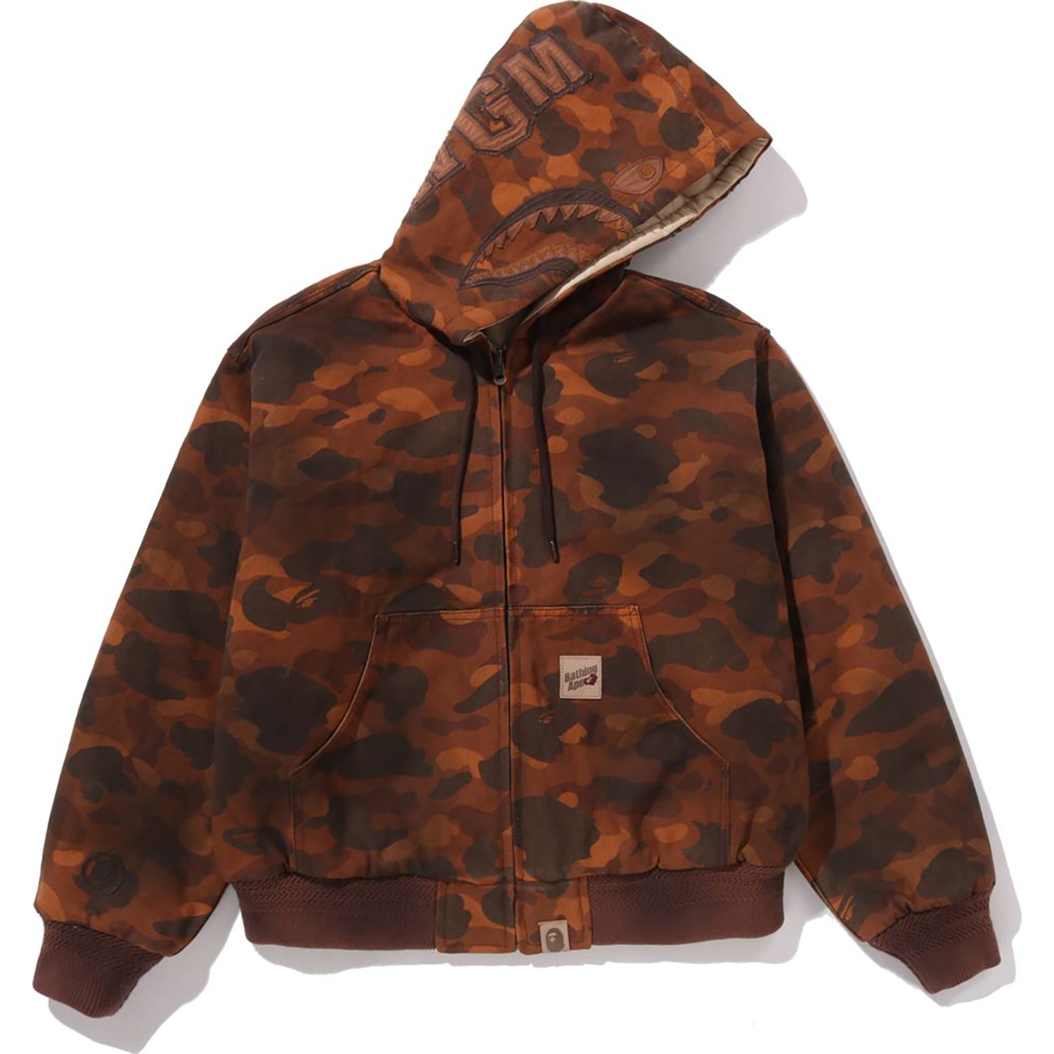 SOLID 1ST CAMO REVERSIBLE SHARK ZIP HEAVY JACKET MENS – us.bape.com