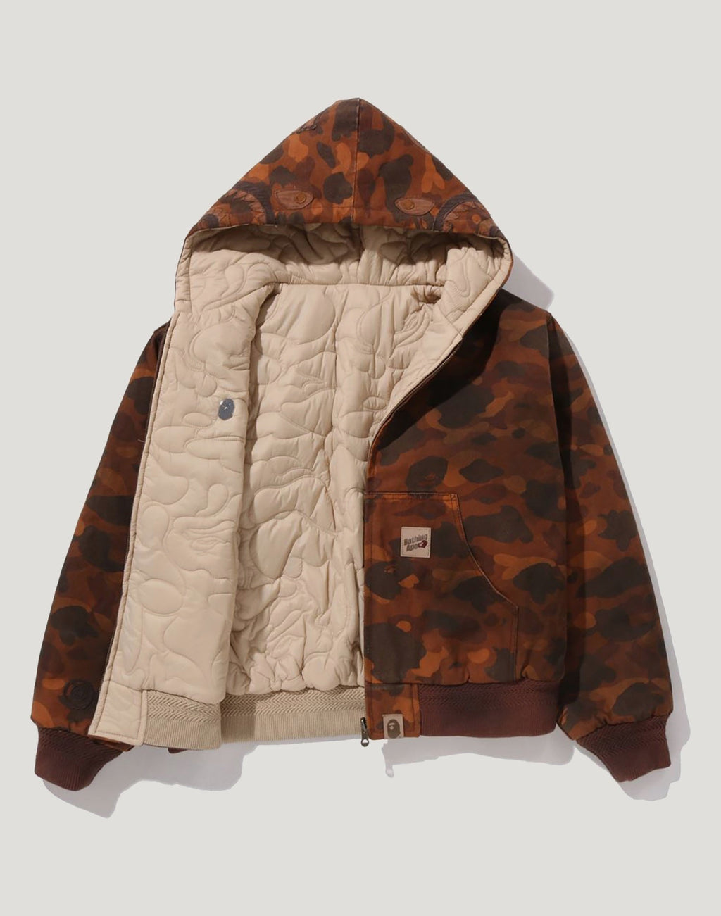 SOLID 1ST CAMO REVERSIBLE SHARK ZIP HEAVY JACKET MENS