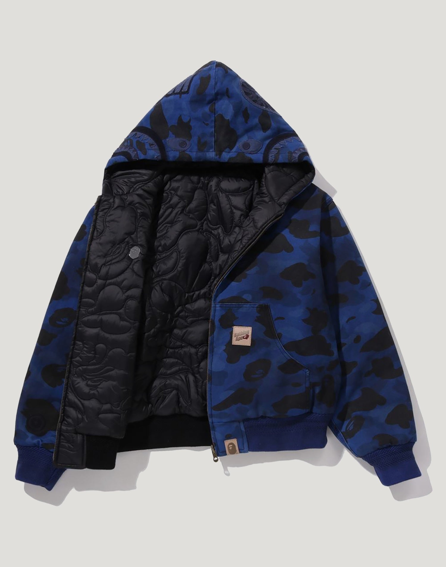 SOLID 1ST CAMO REVERSIBLE SHARK ZIP HEAVY JACKET MENS