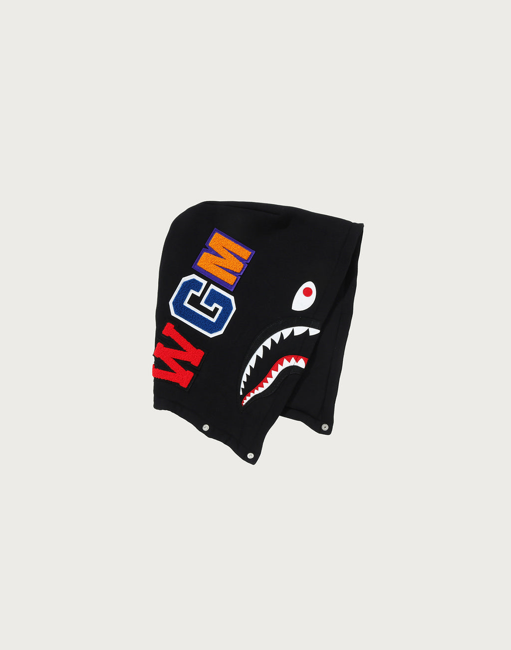 DETACHABLE SHARK HOODIE VARSITY JACKET MENS
