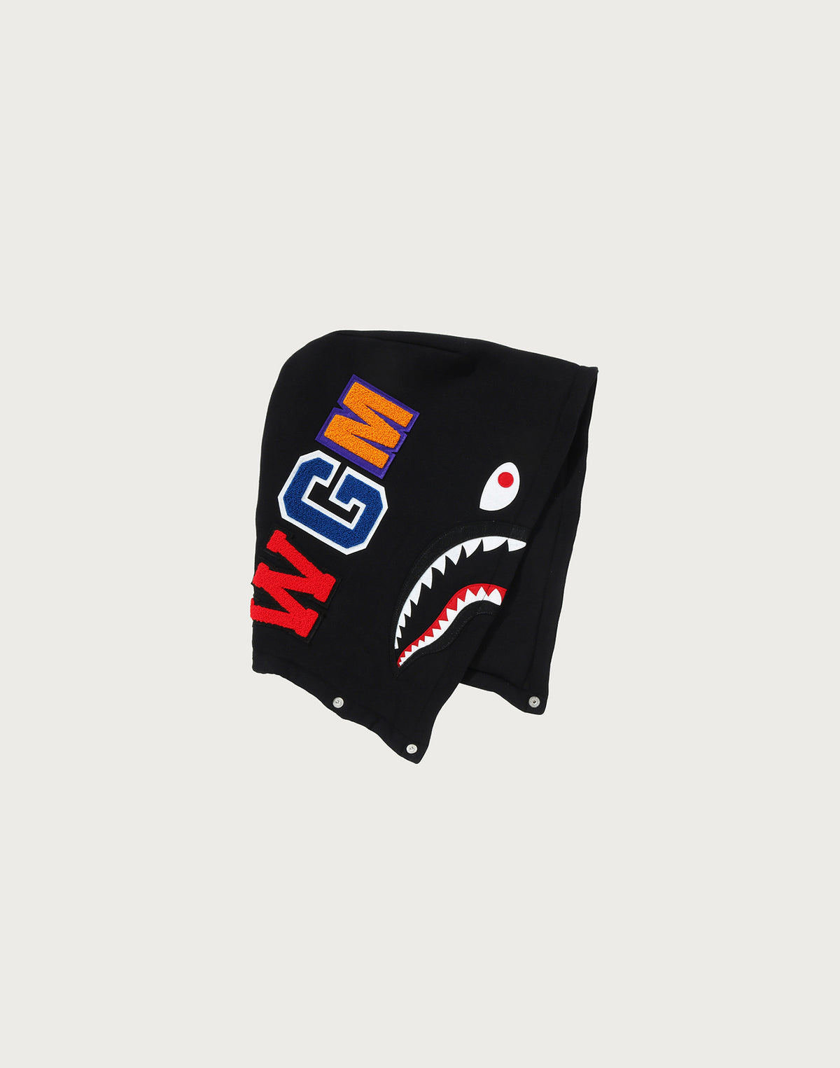 DETACHABLE SHARK HOODIE VARSITY JACKET MENS