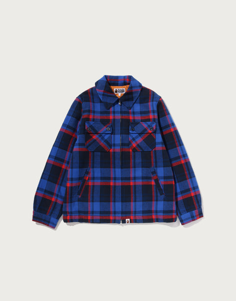BAPE CHECK CPO ZIP JACKET MENS – us.bape.com