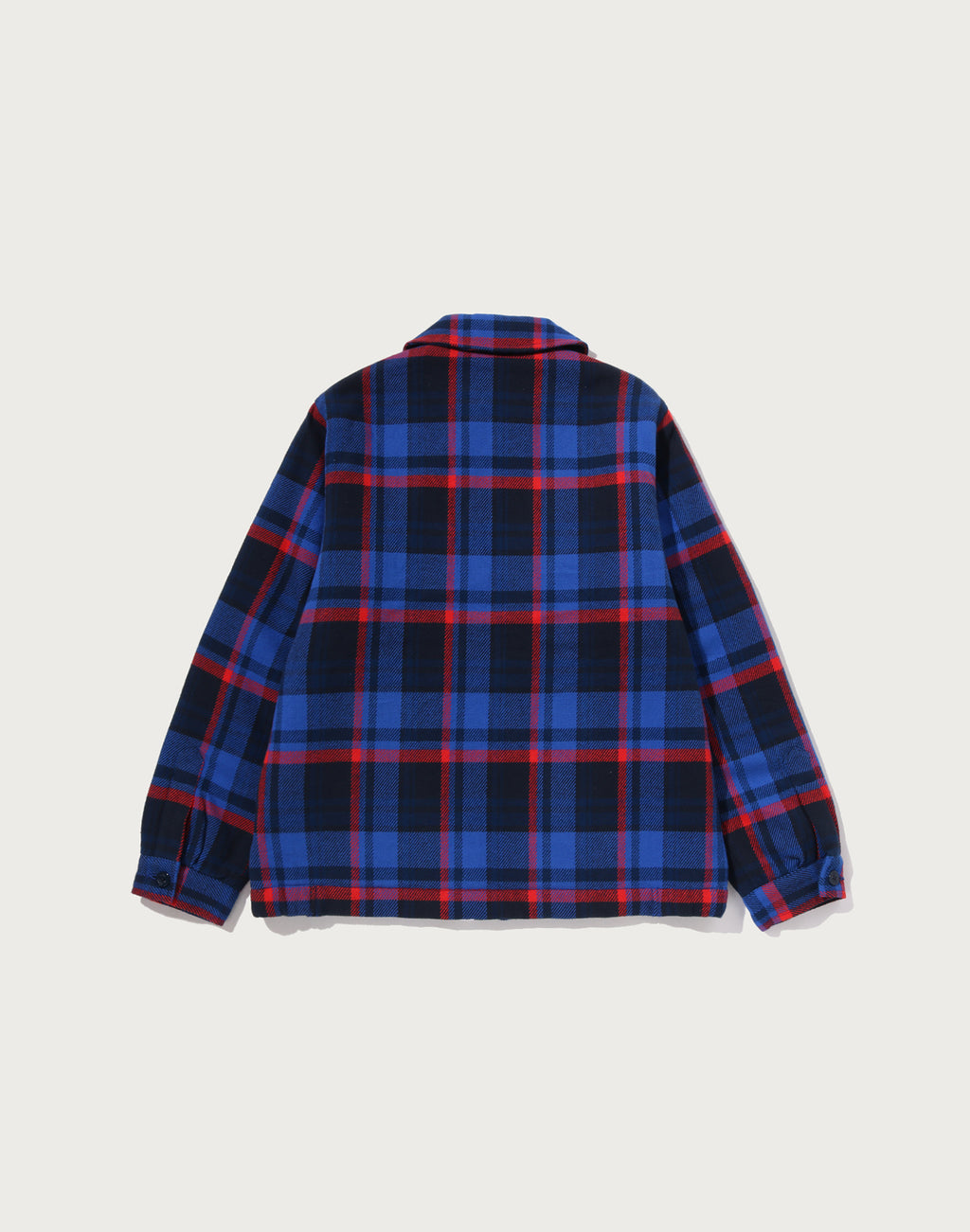 BAPE CHECK CPO ZIP JACKET MENS