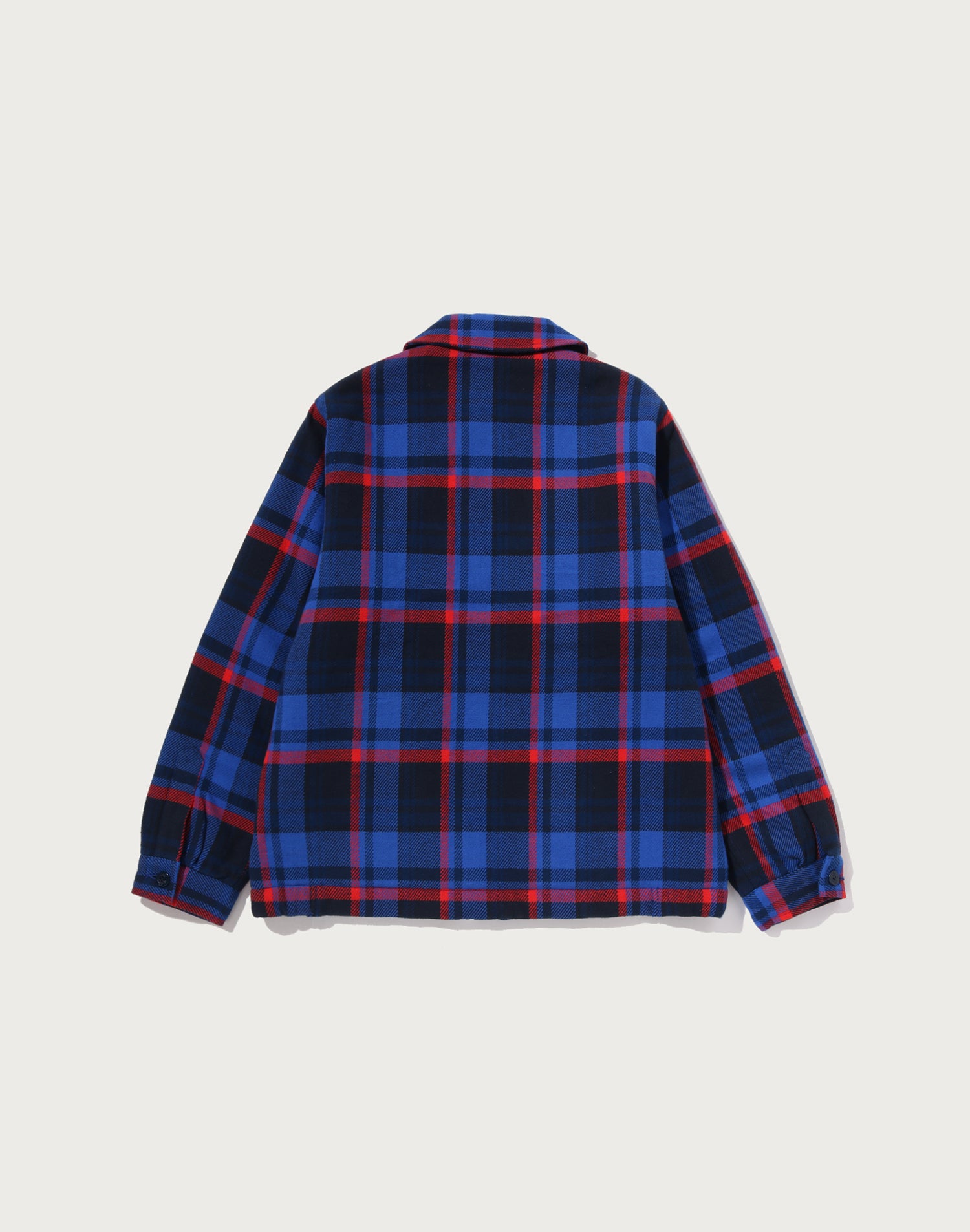 BAPE CHECK CPO ZIP JACKET MENS