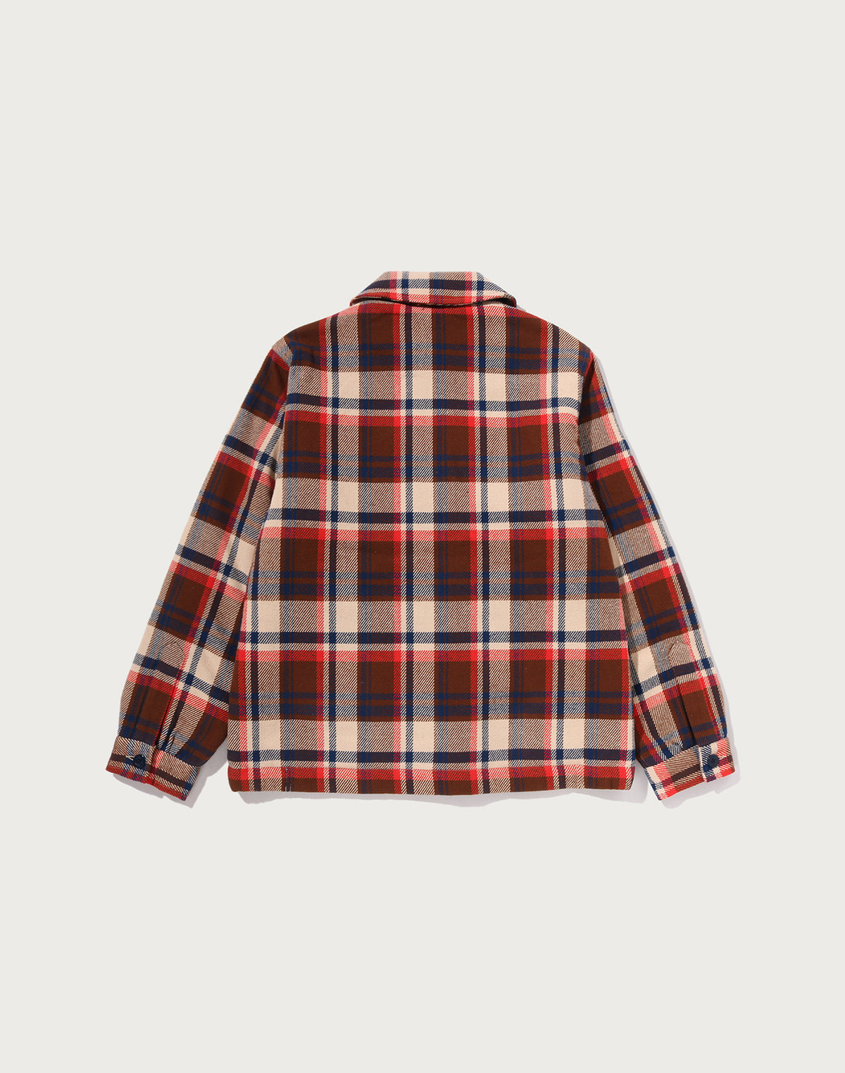 BAPE CHECK CPO ZIP JACKET MENS