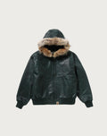 CROC PATTERN LEATHER JACKET MENS