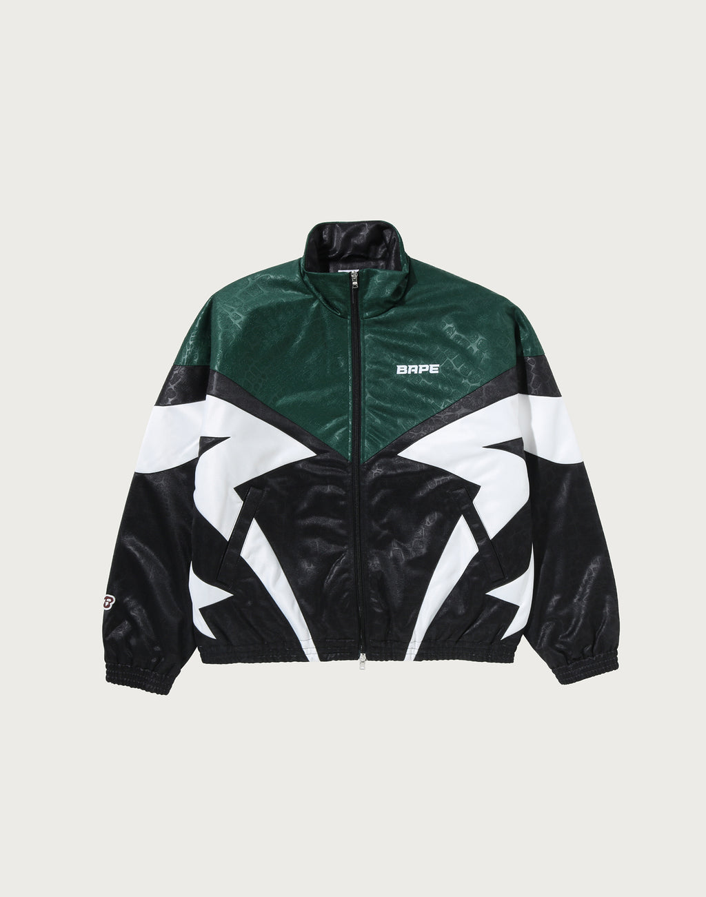 CROC PATTERN PADDED TRACK JACKET MENS