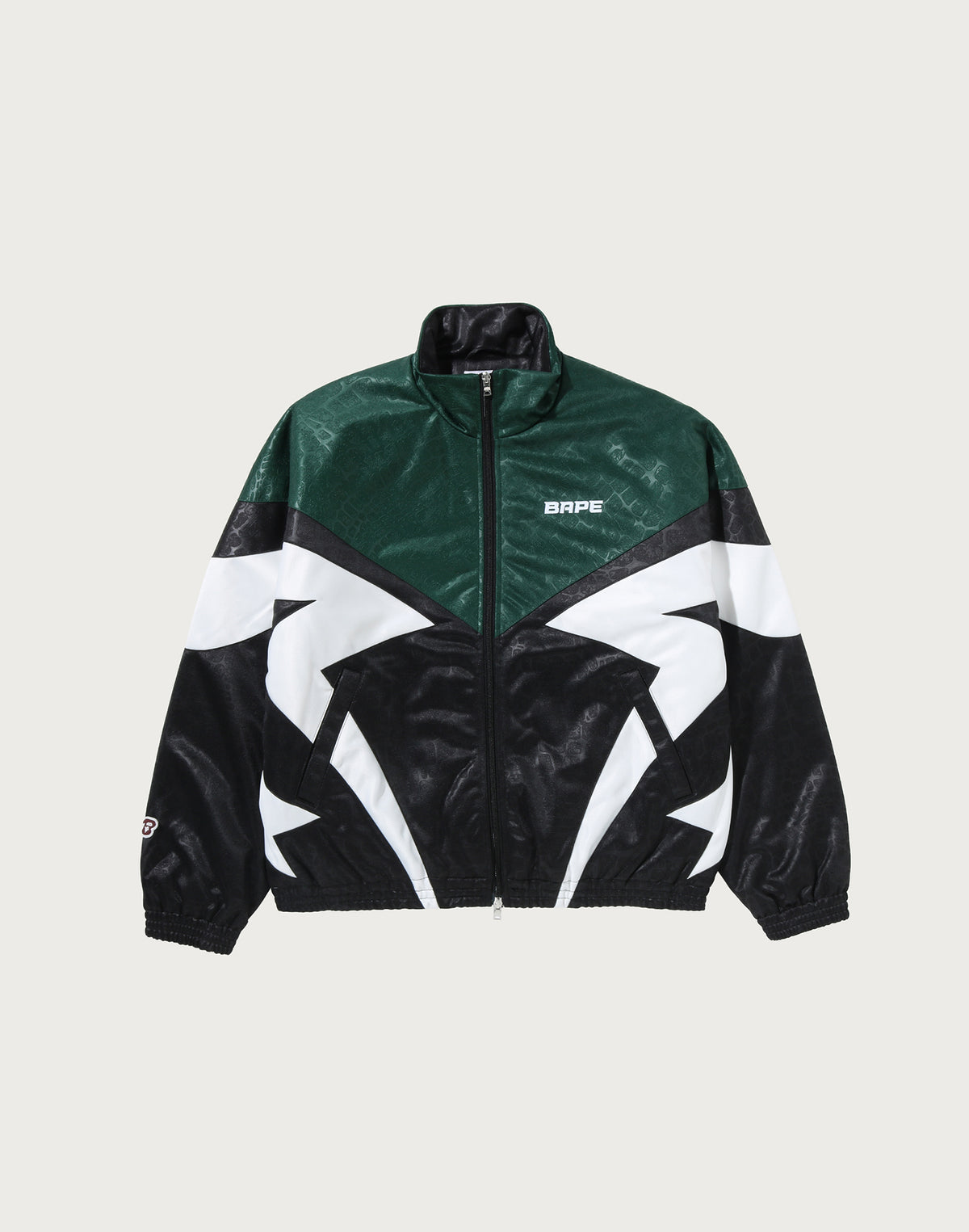 CROC PATTERN PADDED TRACK JACKET MENS