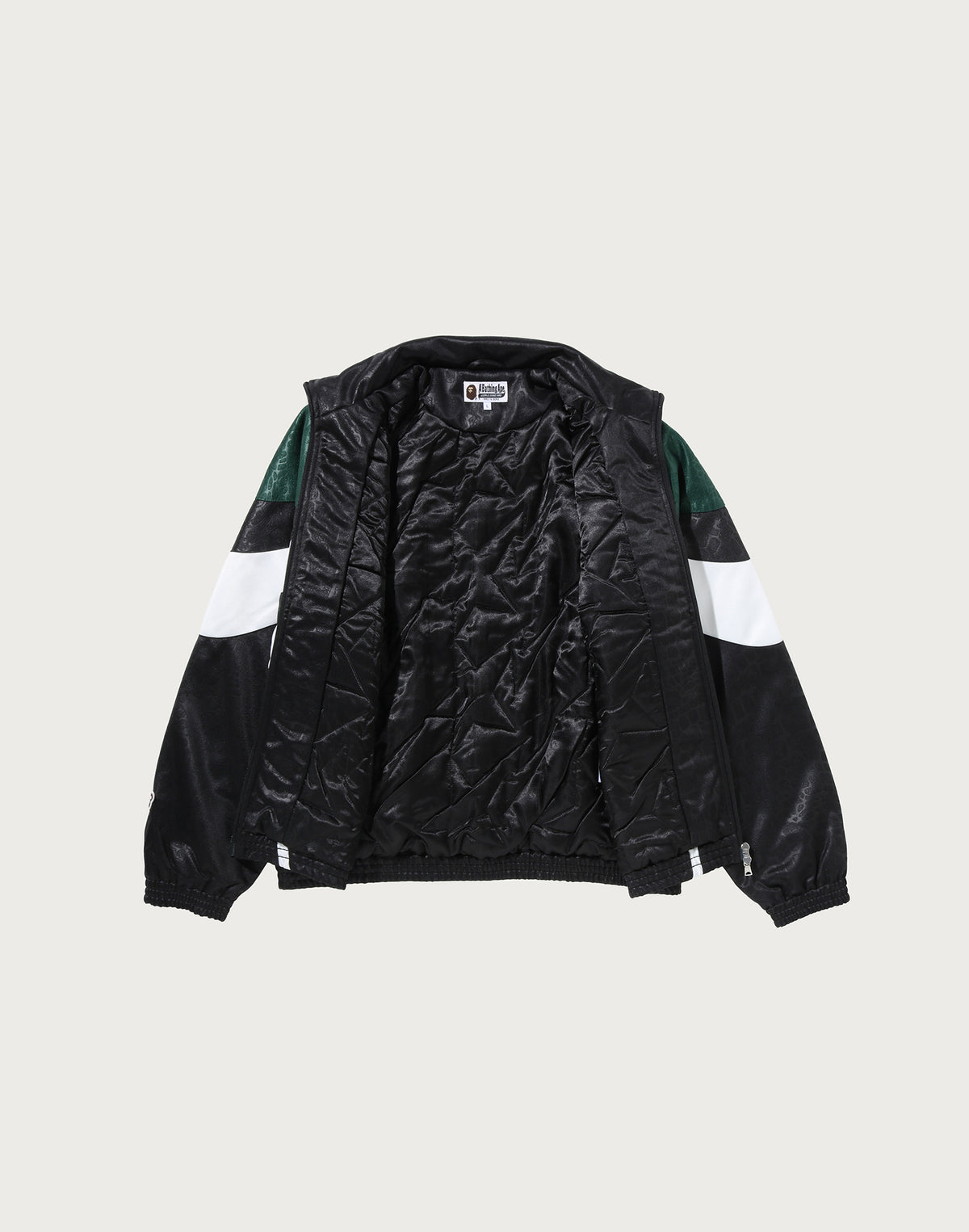 CROC PATTERN PADDED TRACK JACKET MENS