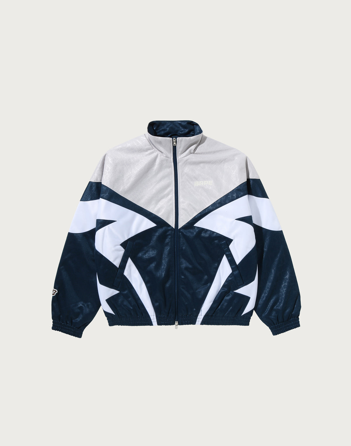 CROC PATTERN PADDED TRACK JACKET MENS