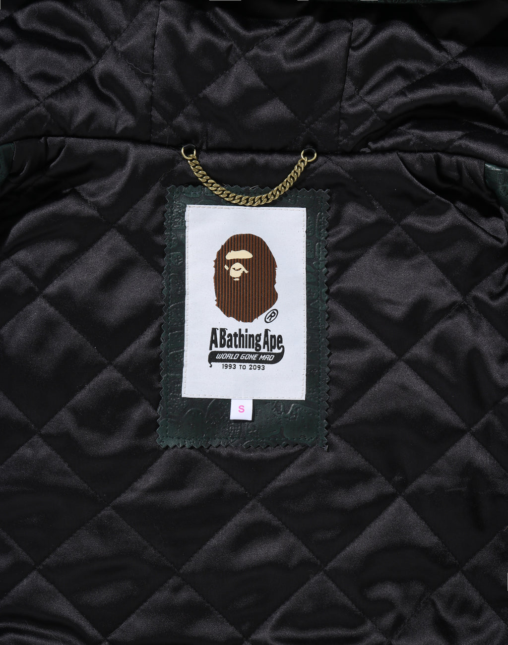 CROC PATTERN APE FACE CROPPED LEATHER JACKET LADIES