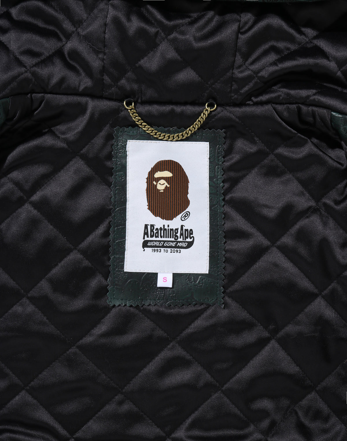 CROC PATTERN APE FACE CROPPED LEATHER JACKET LADIES