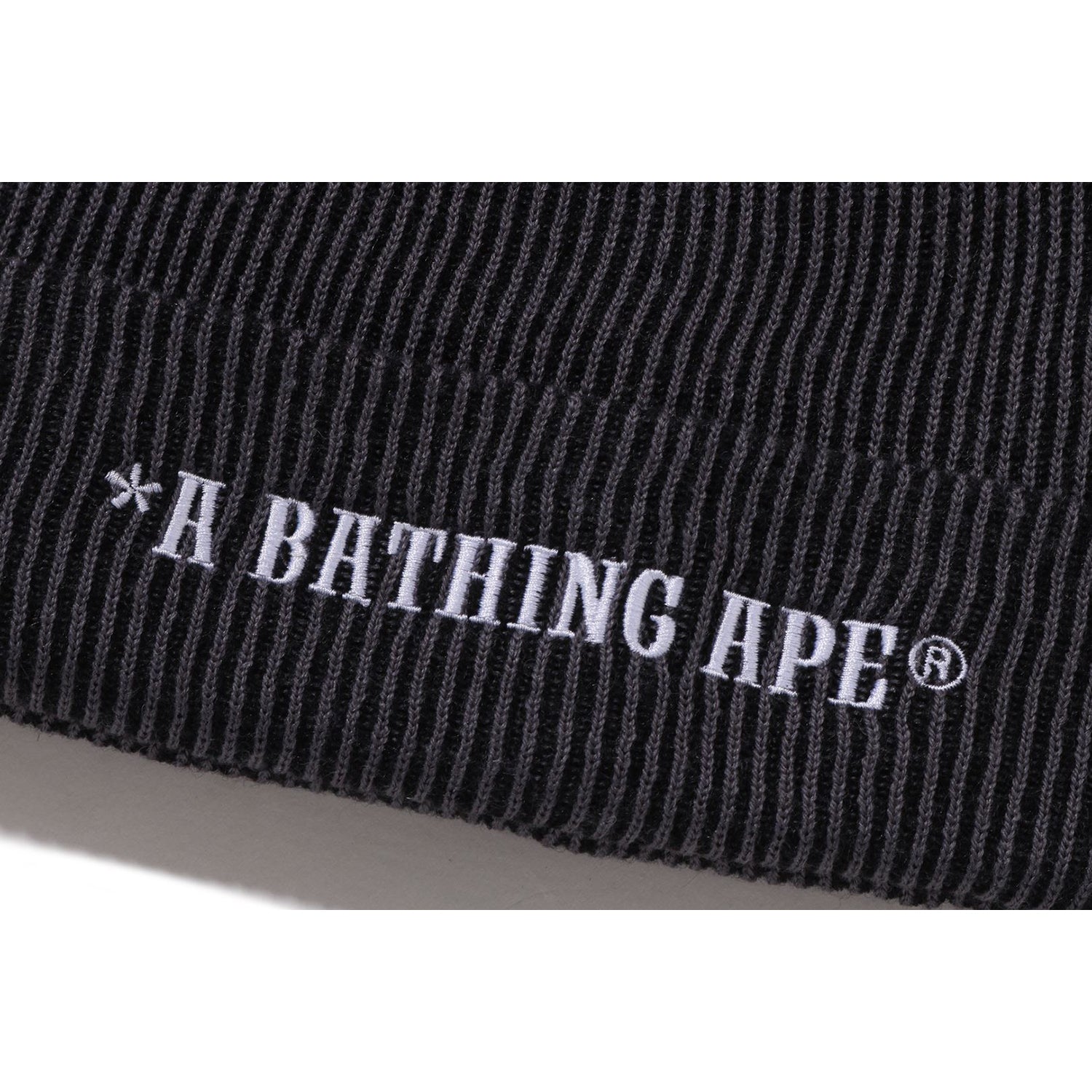 Men's A BATHING APE Knit Cap Beanie with Embroidered Ape Head Logo
