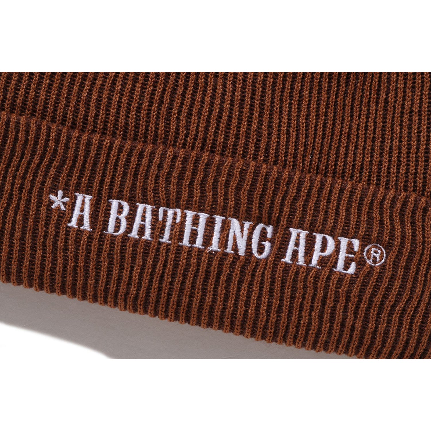 Men's A BATHING APE Knit Cap Beanie with Embroidered Ape Head Logo