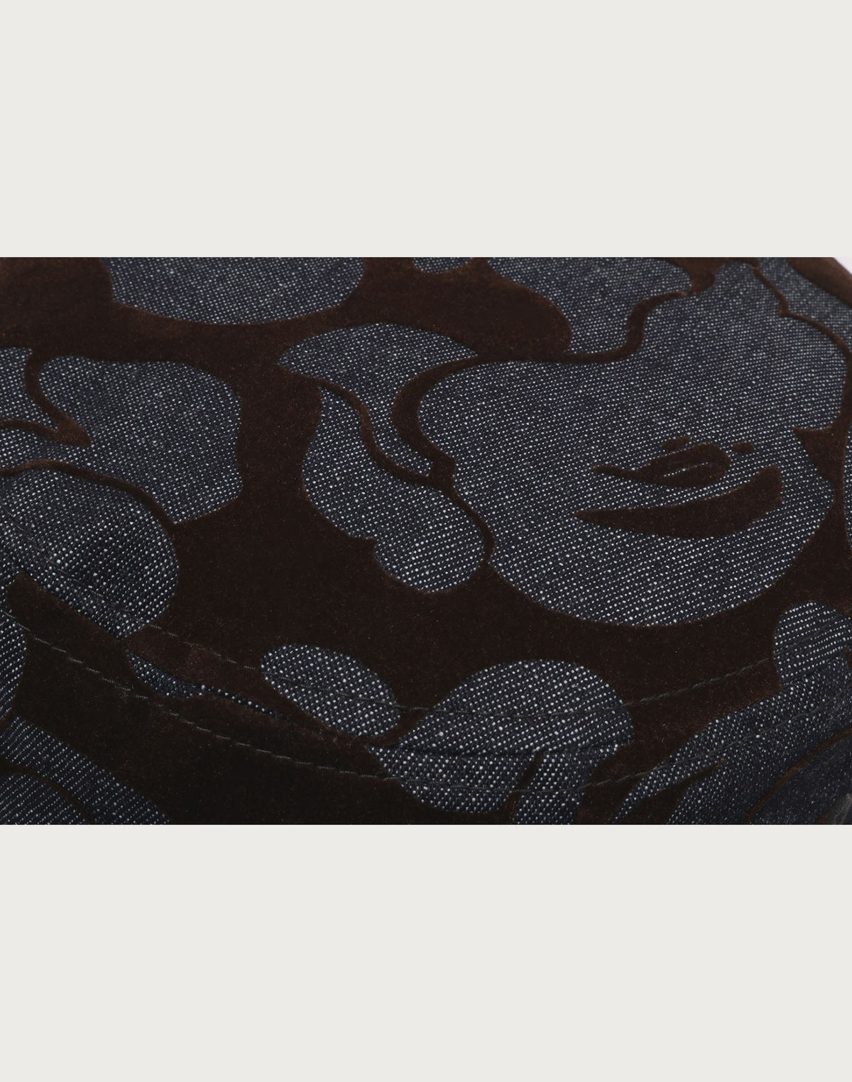 CAMO FLOCKED DENIM ONE POINT BUCKET HAT MENS