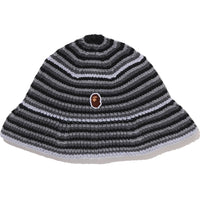 APE HEAD ONE POINT STRIPE KNIT HAT MENS