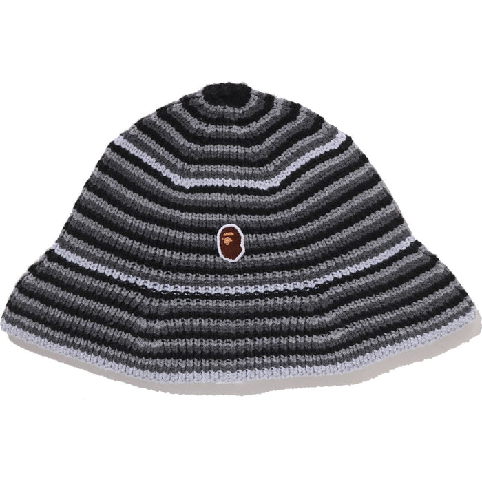 APE HEAD ONE POINT STRIPE KNIT HAT MENS