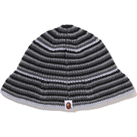 APE HEAD ONE POINT STRIPE KNIT HAT MENS