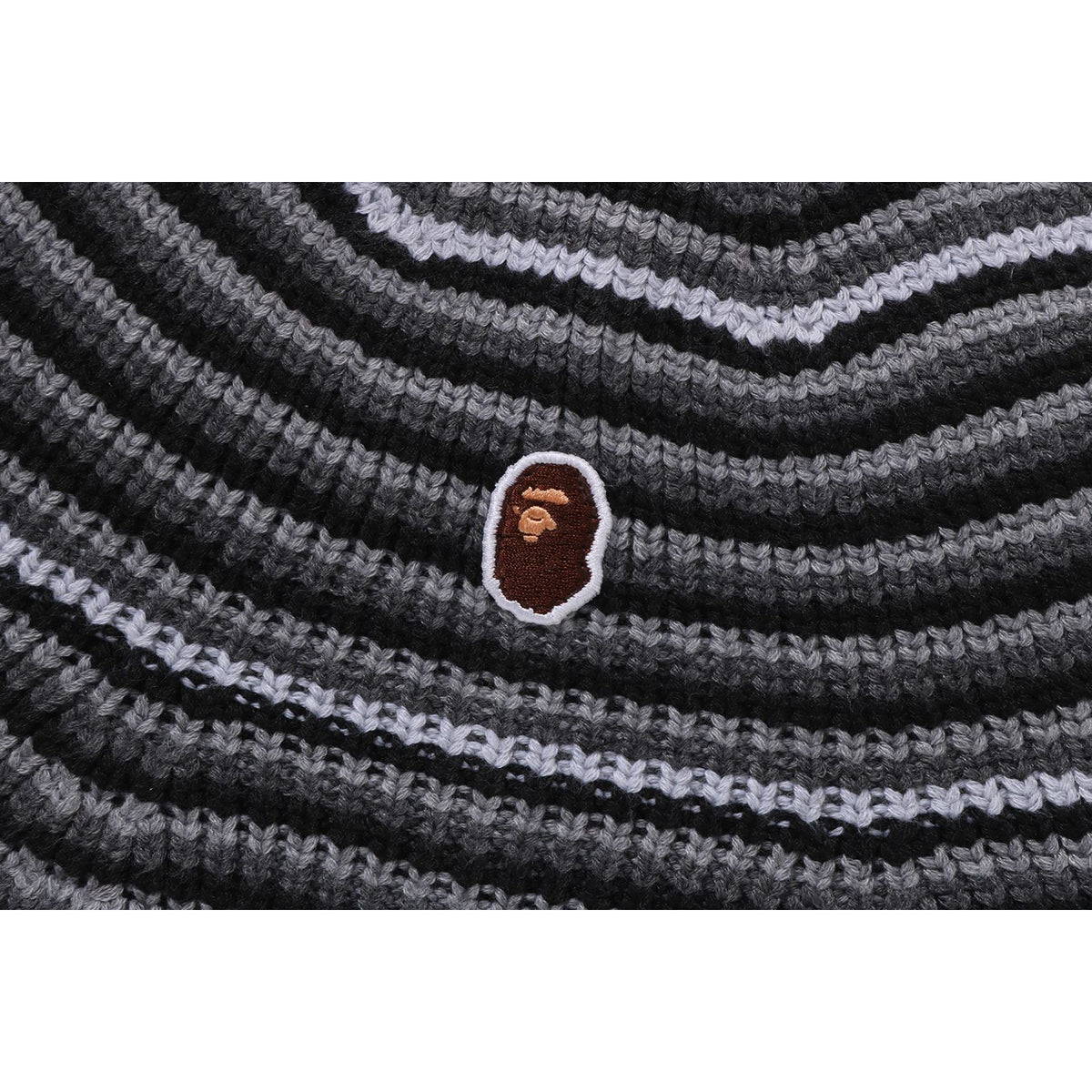 APE HEAD ONE POINT STRIPE KNIT HAT MENS