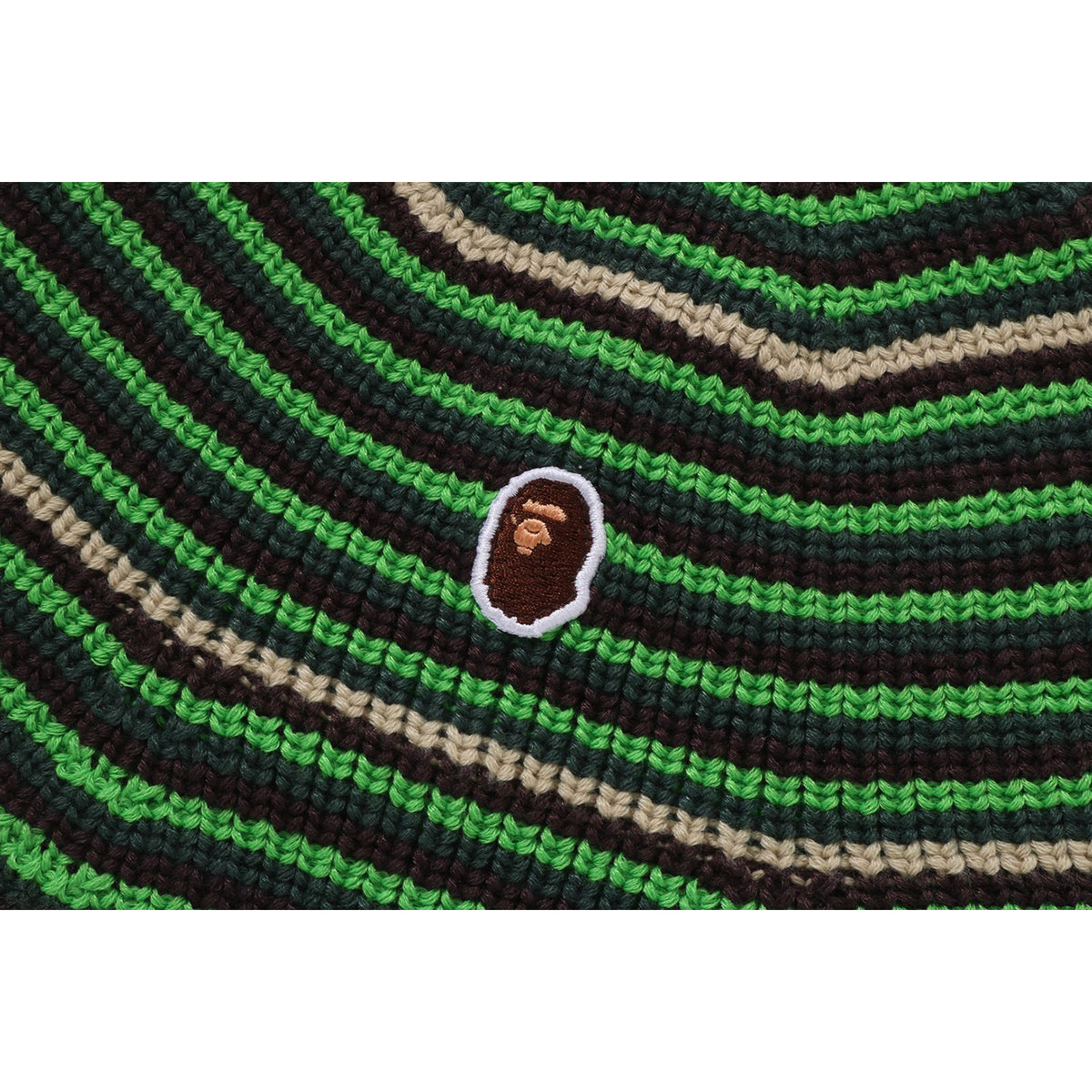 APE HEAD ONE POINT STRIPE KNIT HAT MENS