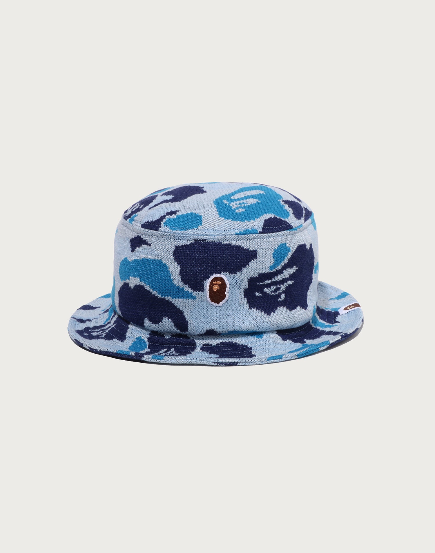 ONE POINT ABC CAMO JACQUARD KNIT BUCKET HAT MENS