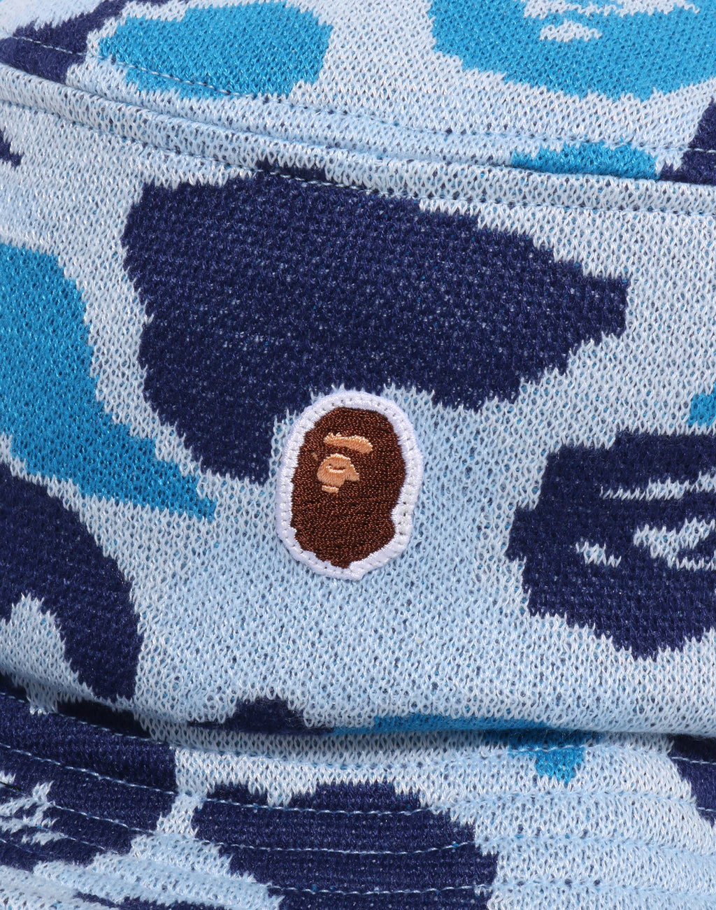 ONE POINT ABC CAMO JACQUARD KNIT BUCKET HAT MENS