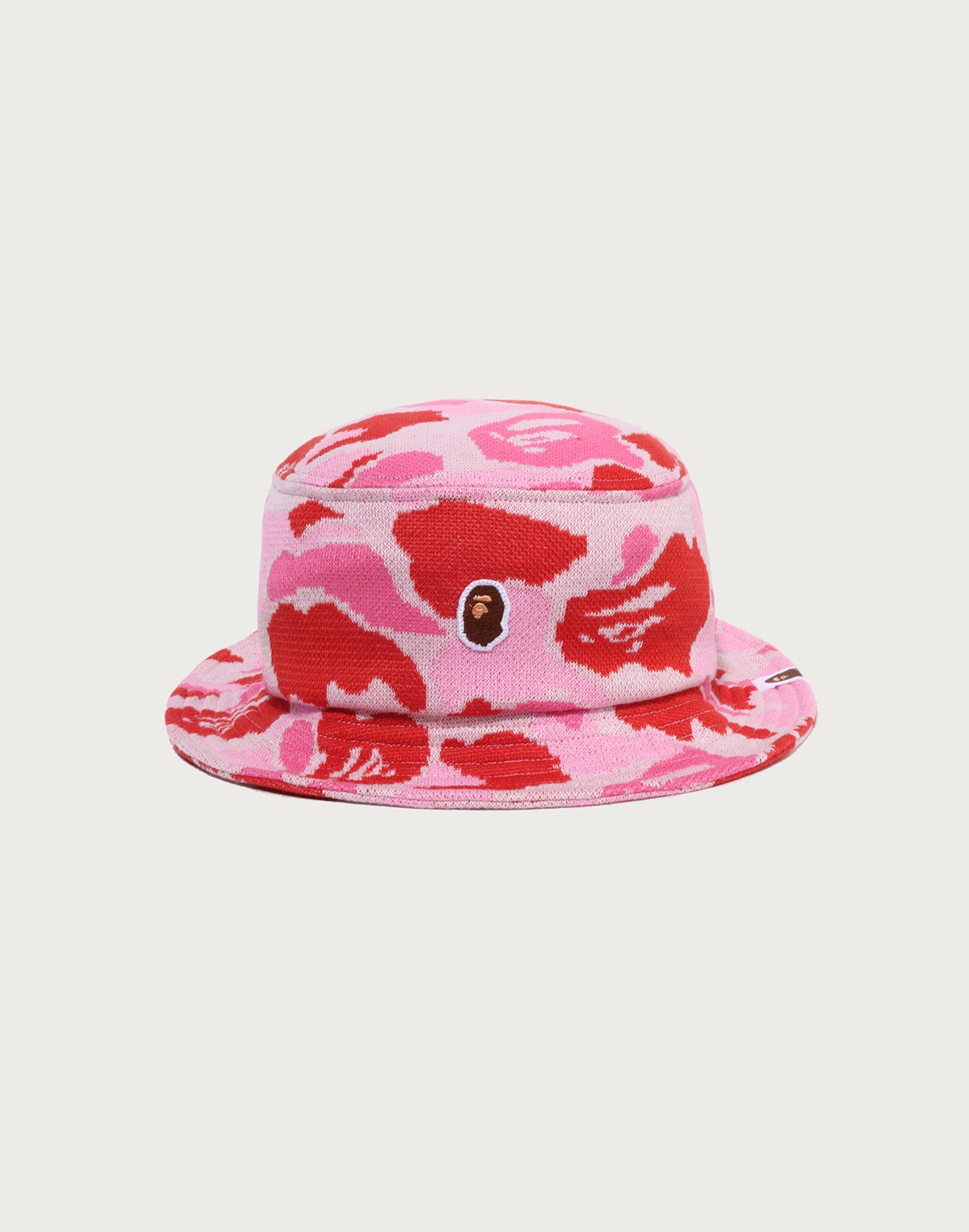 ONE POINT ABC CAMO JACQUARD KNIT BUCKET HAT MENS