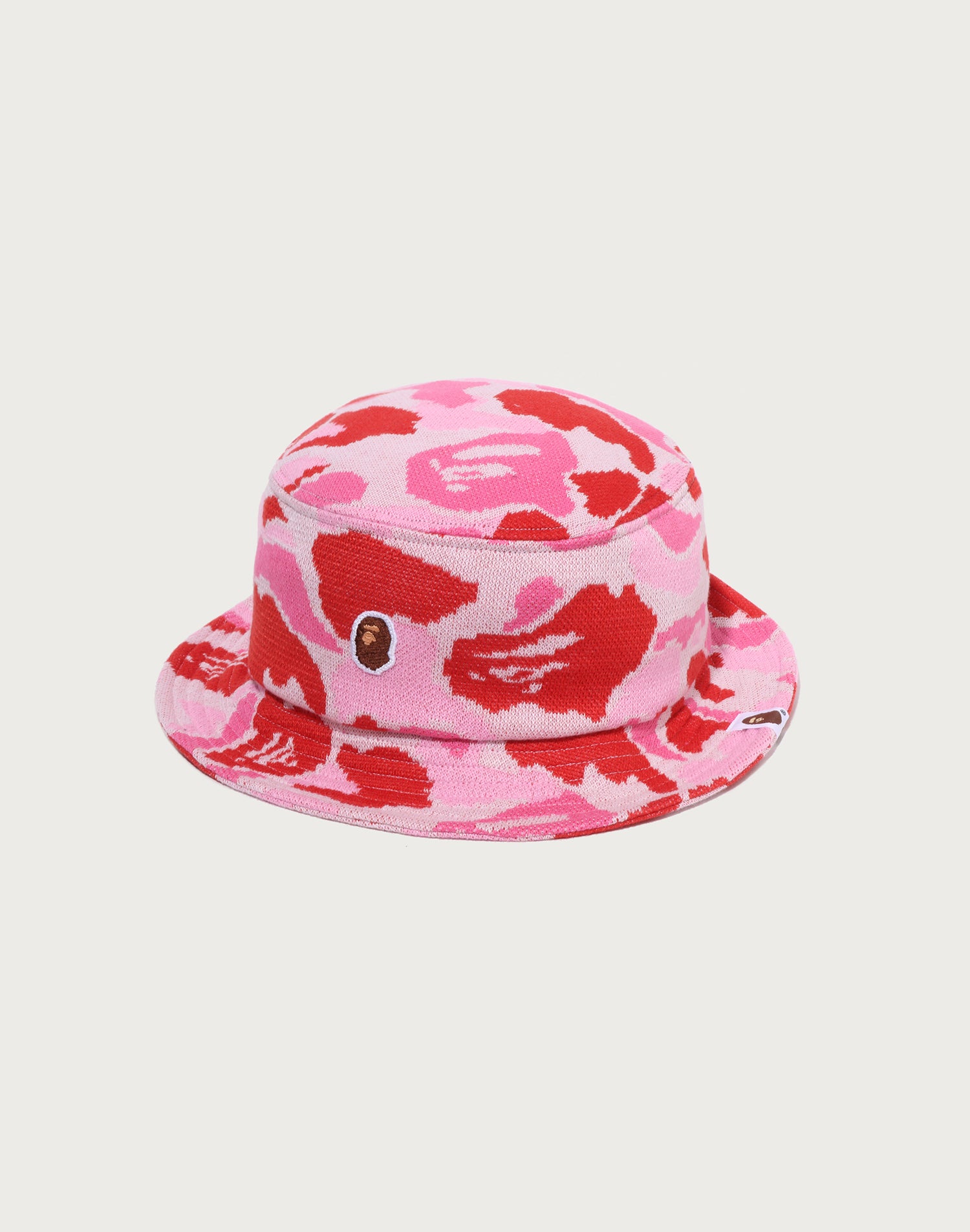 ONE POINT ABC CAMO JACQUARD KNIT BUCKET HAT MENS