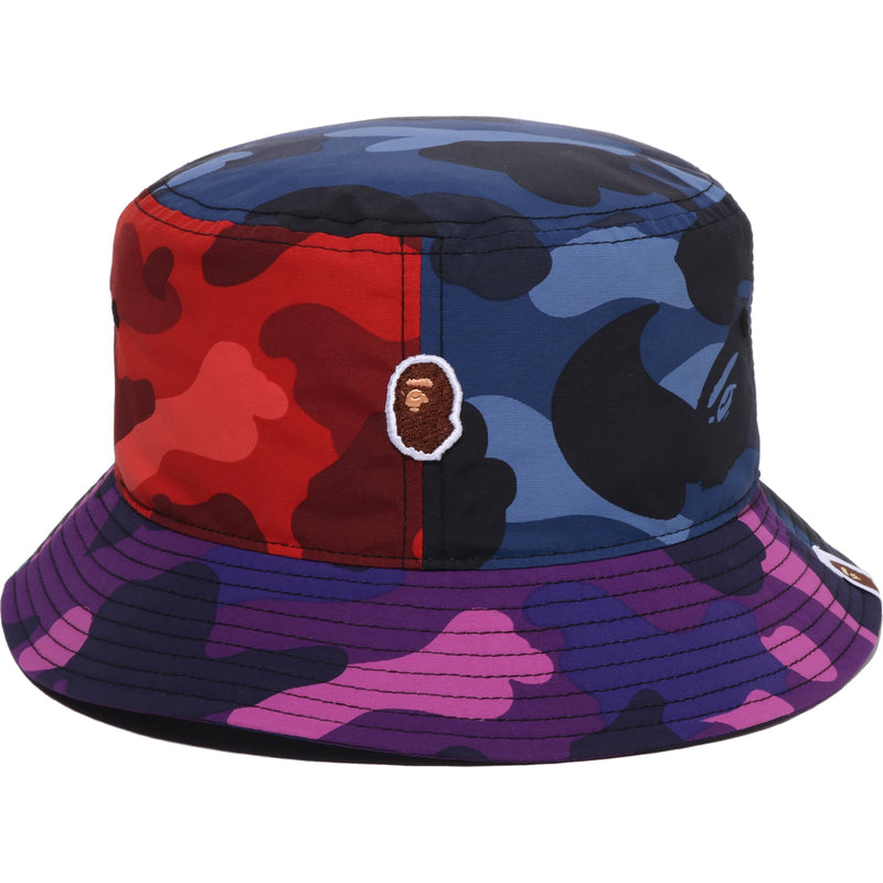 COLOR CAMO CRAZY PATTERN BUCKET HAT MENS