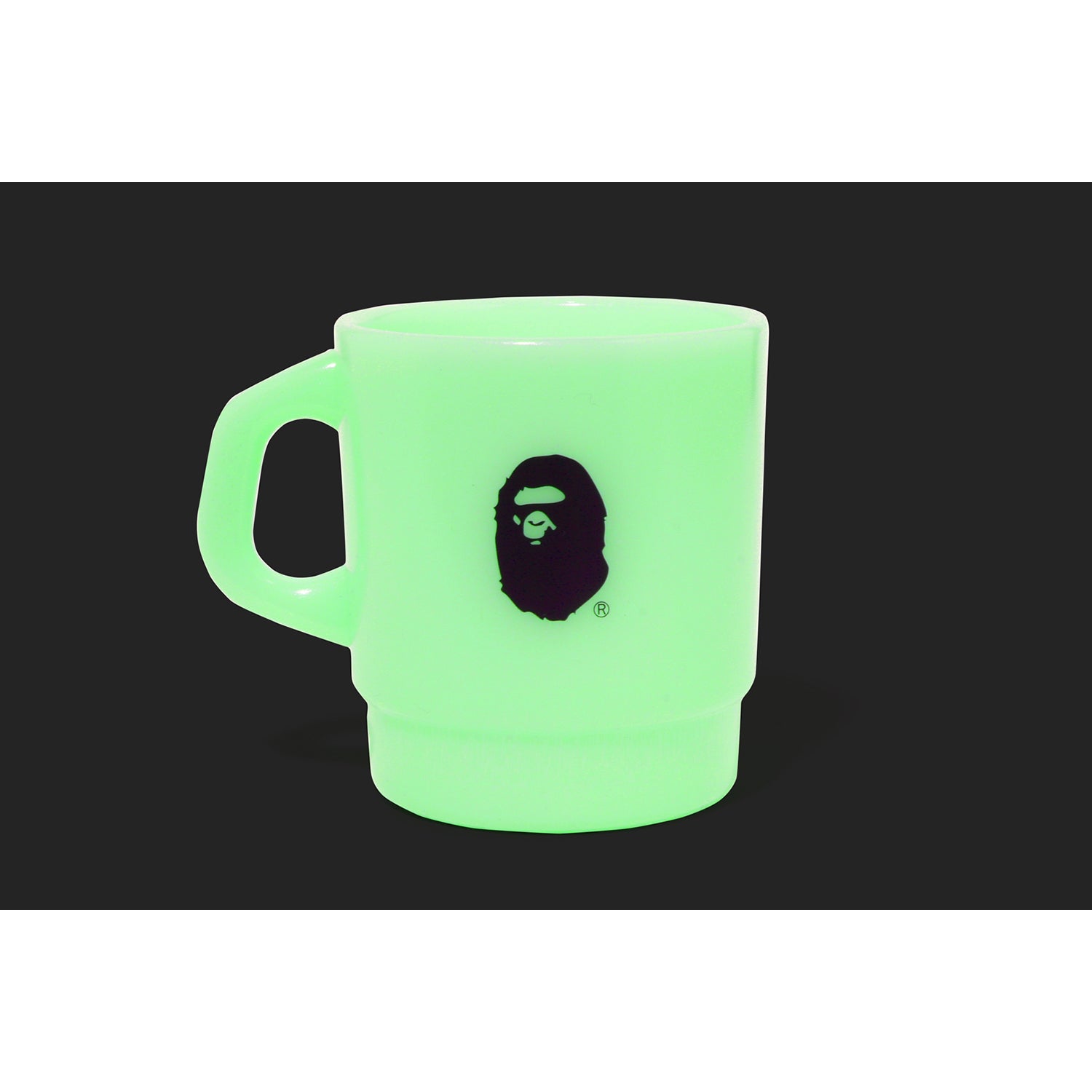 A BATHING APE HEAD MUG マグカップ APE HEAD GLOW IN THE DARK STACKING MUG – us.bape.com
