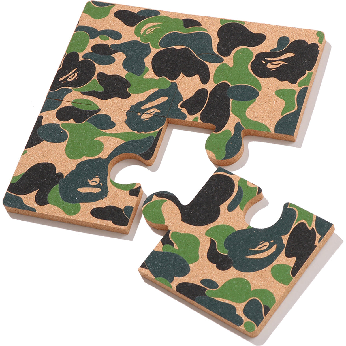 ABC CAMO PUZZLE CORK COASTER
