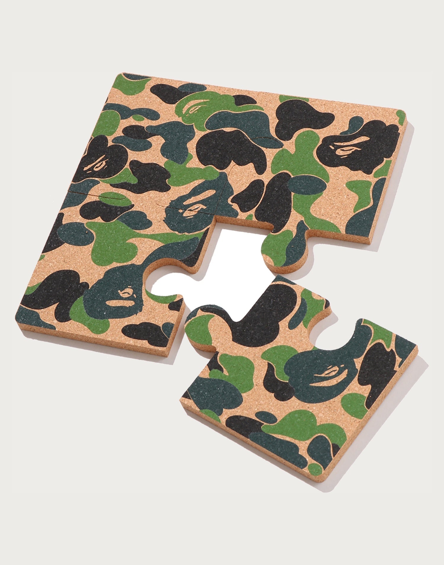 ABC CAMO PUZZLE CORK COASTER