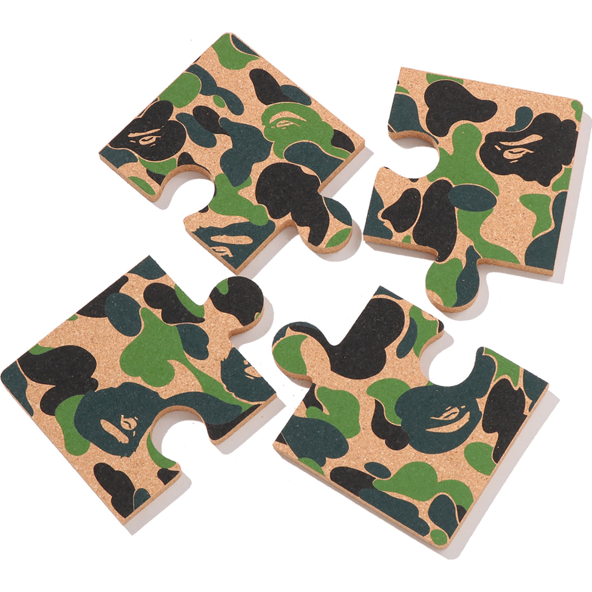 ABC CAMO PUZZLE CORK COASTER