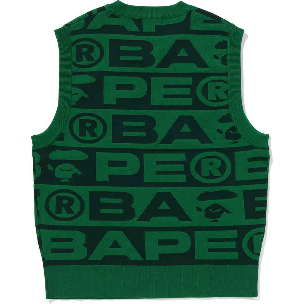 LUX SPORT PATTERN KNIT VEST MENS | us.bape.com