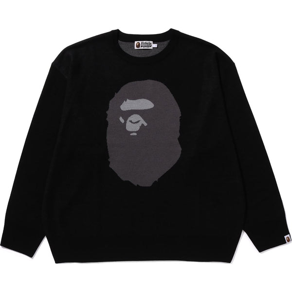 APE HEAD JACQUARD KNIT SWEATER MENS | us.bape.com