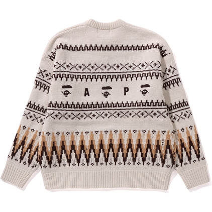 BAPE SNOWFLAKE KNIT SWEATER MENS