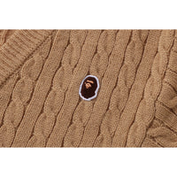 CABLE CROPPED KNIT CARDIGAN LADIES