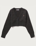 CABLE CROPPED KNIT CARDIGAN LADIES