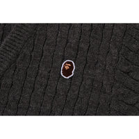 CABLE CROPPED KNIT CARDIGAN LADIES