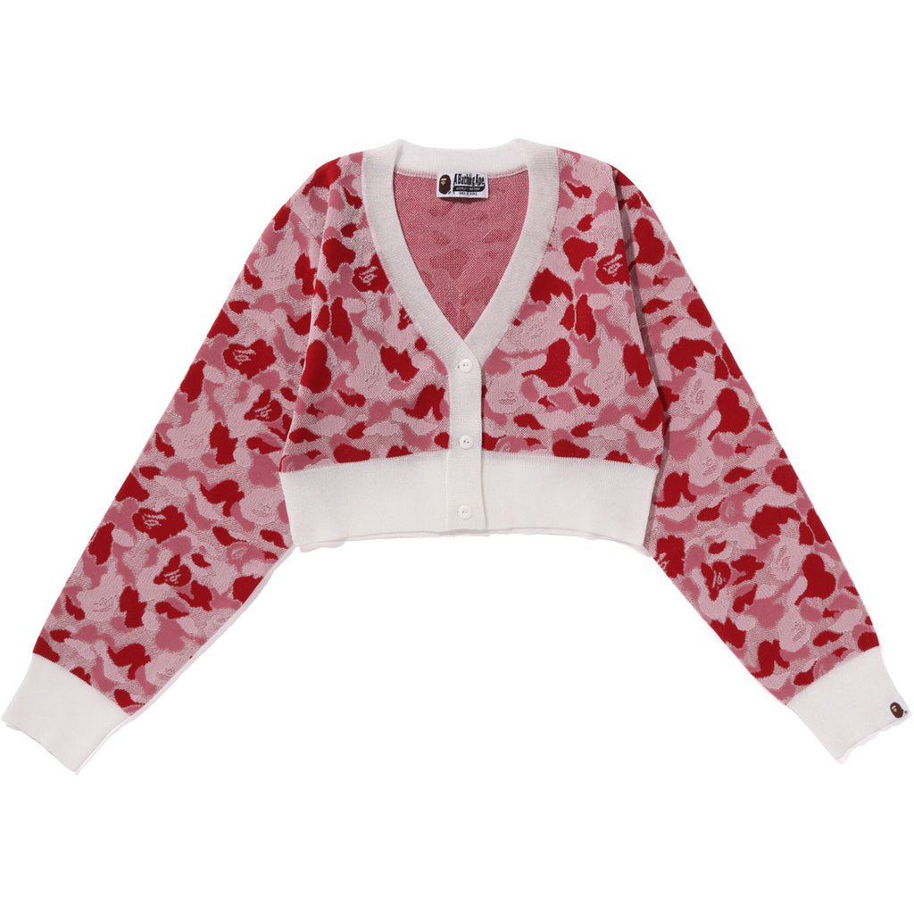 ABC CAMO CROPPED KNIT CARDIGAN LADIES