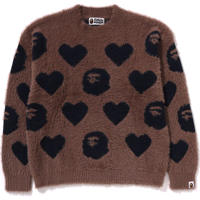 I LOVE BAPE MONOGRAM WOOL MIX SWEATER LADIES