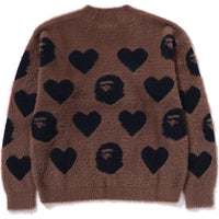 I LOVE BAPE MONOGRAM WOOL MIX SWEATER LADIES