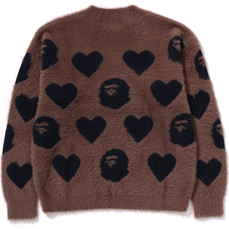 I LOVE BAPE MONOGRAM WOOL MIX SWEATER LADIES