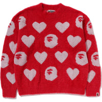 I LOVE BAPE MONOGRAM WOOL MIX SWEATER LADIES