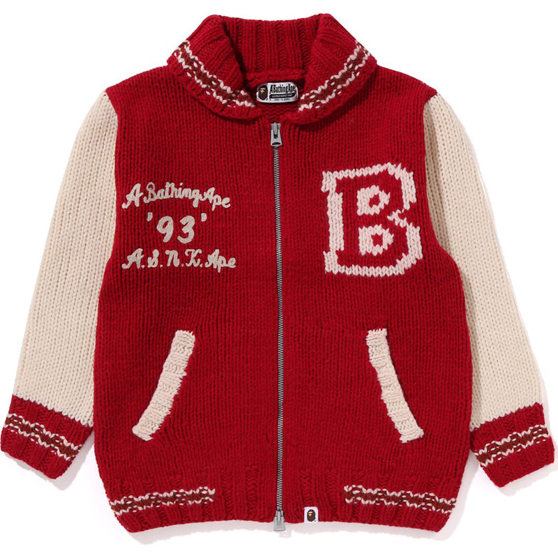 A BATHING APE COWICHAN CARDIGAN LADIES