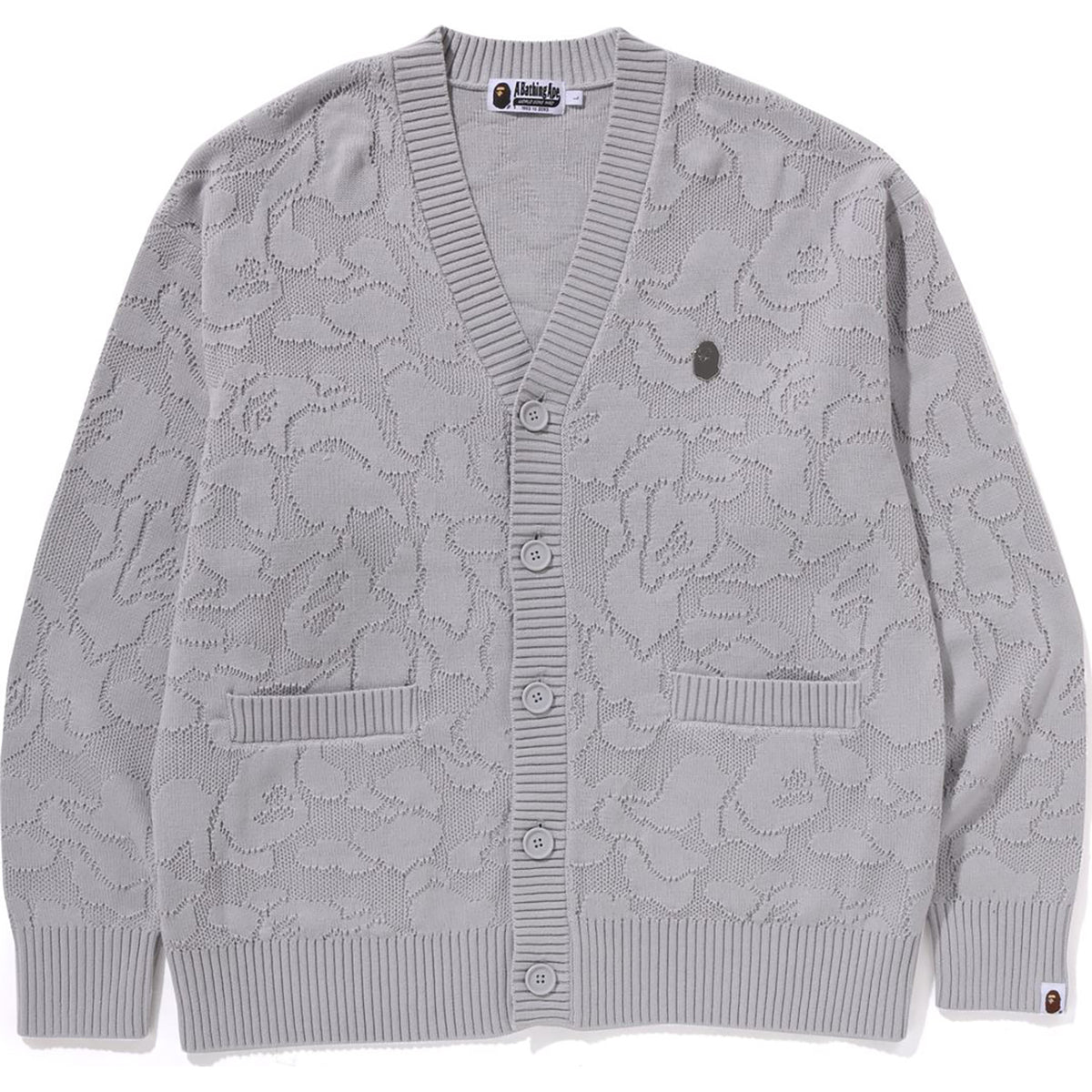 SOLID CAMO JACQUARD ONE POINT CARDIGAN MENS