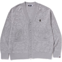 SOLID CAMO JACQUARD ONE POINT CARDIGAN MENS