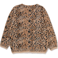 WILD LEOPARD PATTERN SHAGGY CARDIGAN MENS