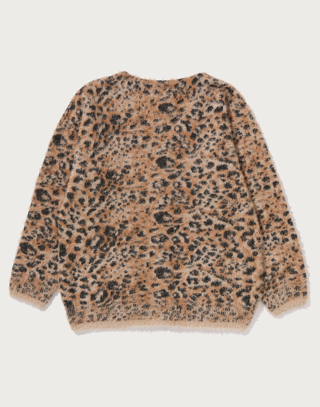 WILD LEOPARD PATTERN SHAGGY CARDIGAN MENS