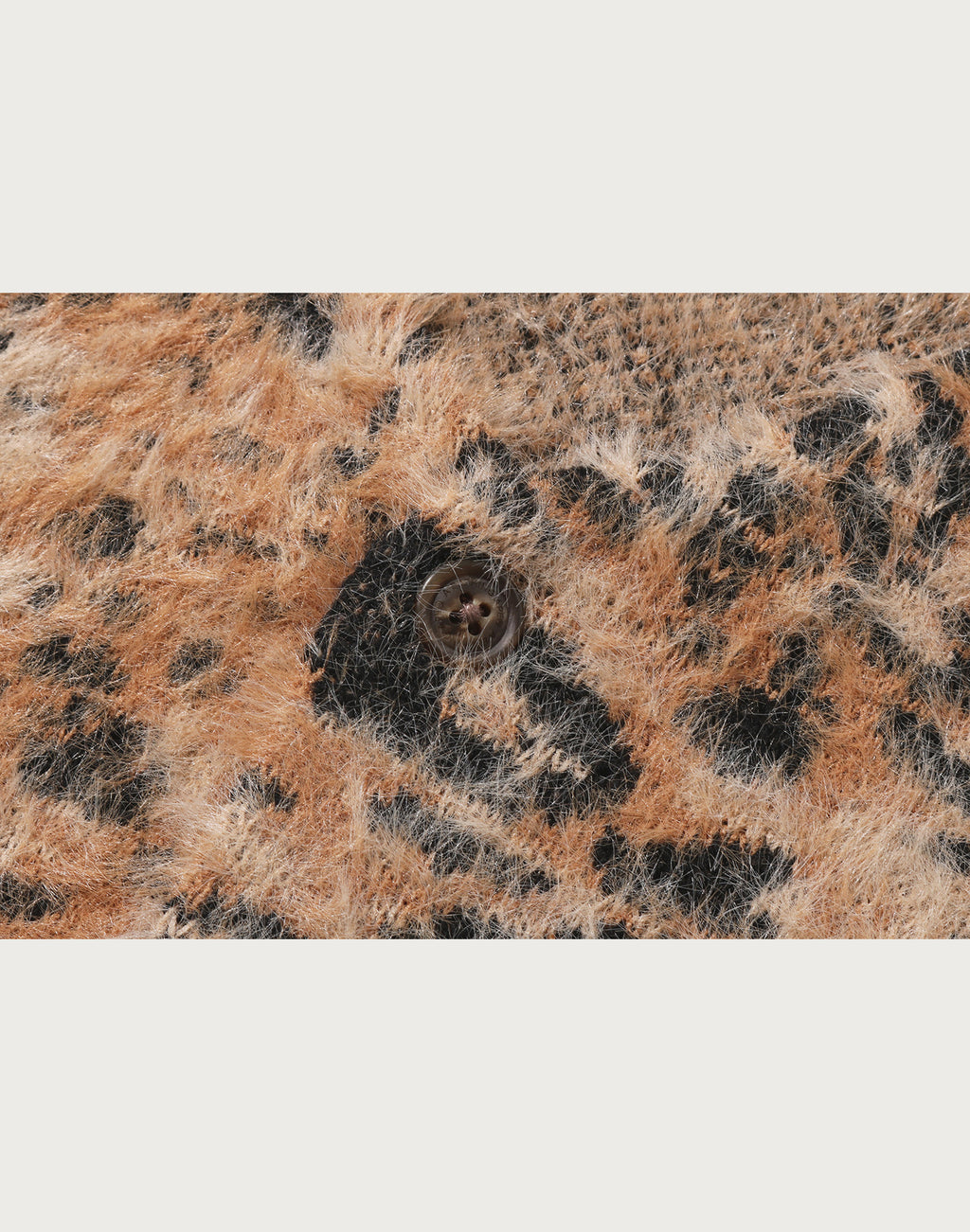 WILD LEOPARD PATTERN SHAGGY CARDIGAN MENS